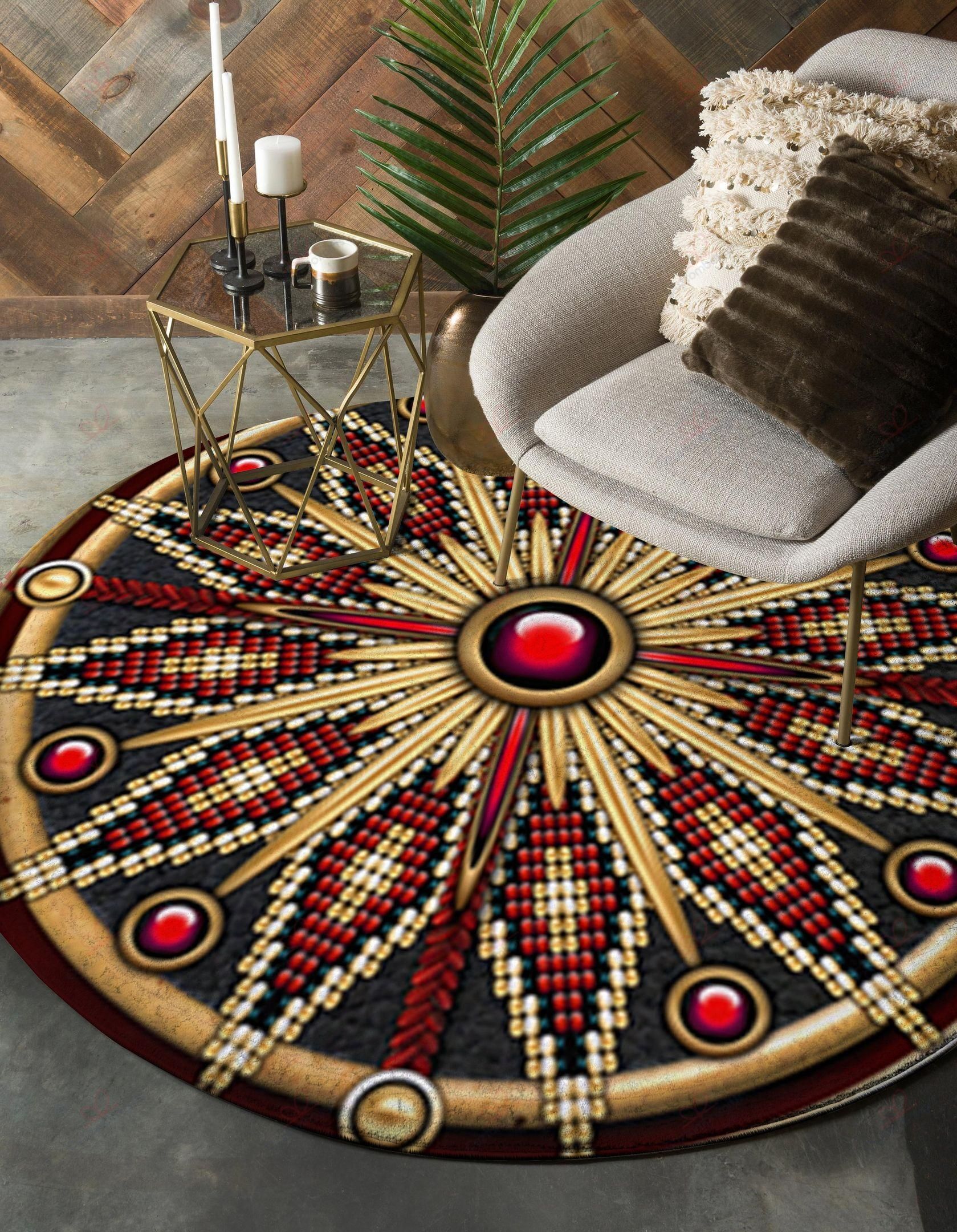 Naumaddic Arts Red Stone Dark Gray Native American Round Carpet Floor Rug Living Room Bedroom Decor Round Area Rug Carpet Naumaddic Arts Red Stone Dark Gray Native American Round Carpet Floor Rug Living Room Bedroom Decor Round Area Rug Carpet