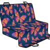 Orange And Purple Butterfly Print Pet Car Back Seat Cover - 79f373598d5e