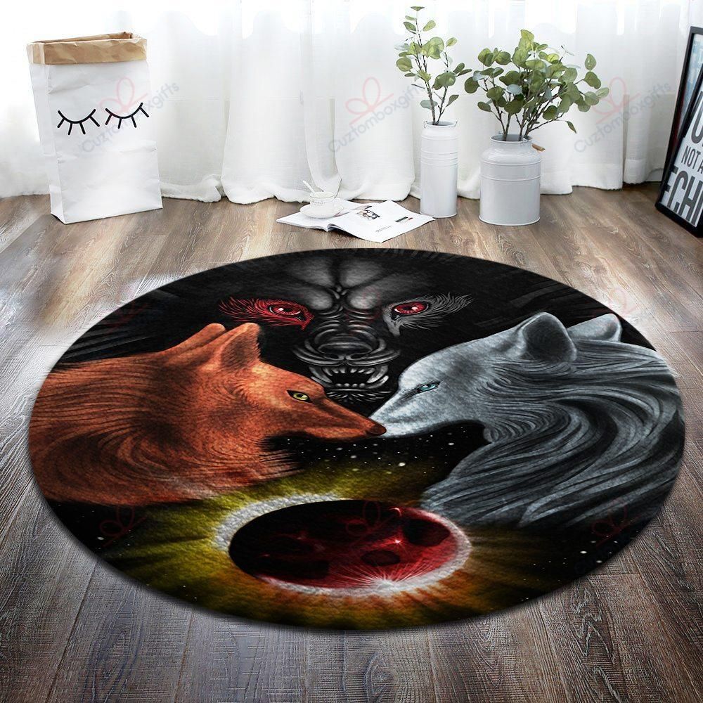 Orange Fox And White Fox Round Carpet Floor Rug Living Room Bedroom Decor Round Area Rug Carpet Orange Fox And White Fox Round Carpet Floor Rug Living Room Bedroom Decor Round Area Rug Carpet