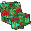 Pineapple Hibiscus Hawaii Pattern Print Pet Car Back Seat Cover - 1560360300ed