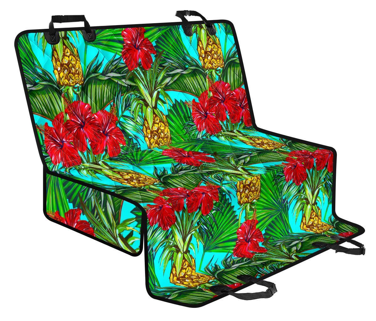 Pineapple Hibiscus Hawaii Pattern Print Pet Car Back Seat Cover - 1560360300ed Pineapple Hibiscus Hawaii Pattern Print Pet Car Back Seat Cover - 1560360300ed