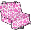 Pink And White Cow Print Pet Car Back Seat Cover - eef2736b3ef6