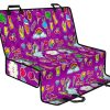 Purple Girly Unicorn Pattern Print Pet Car Back Seat Cover - 3855bf474e29