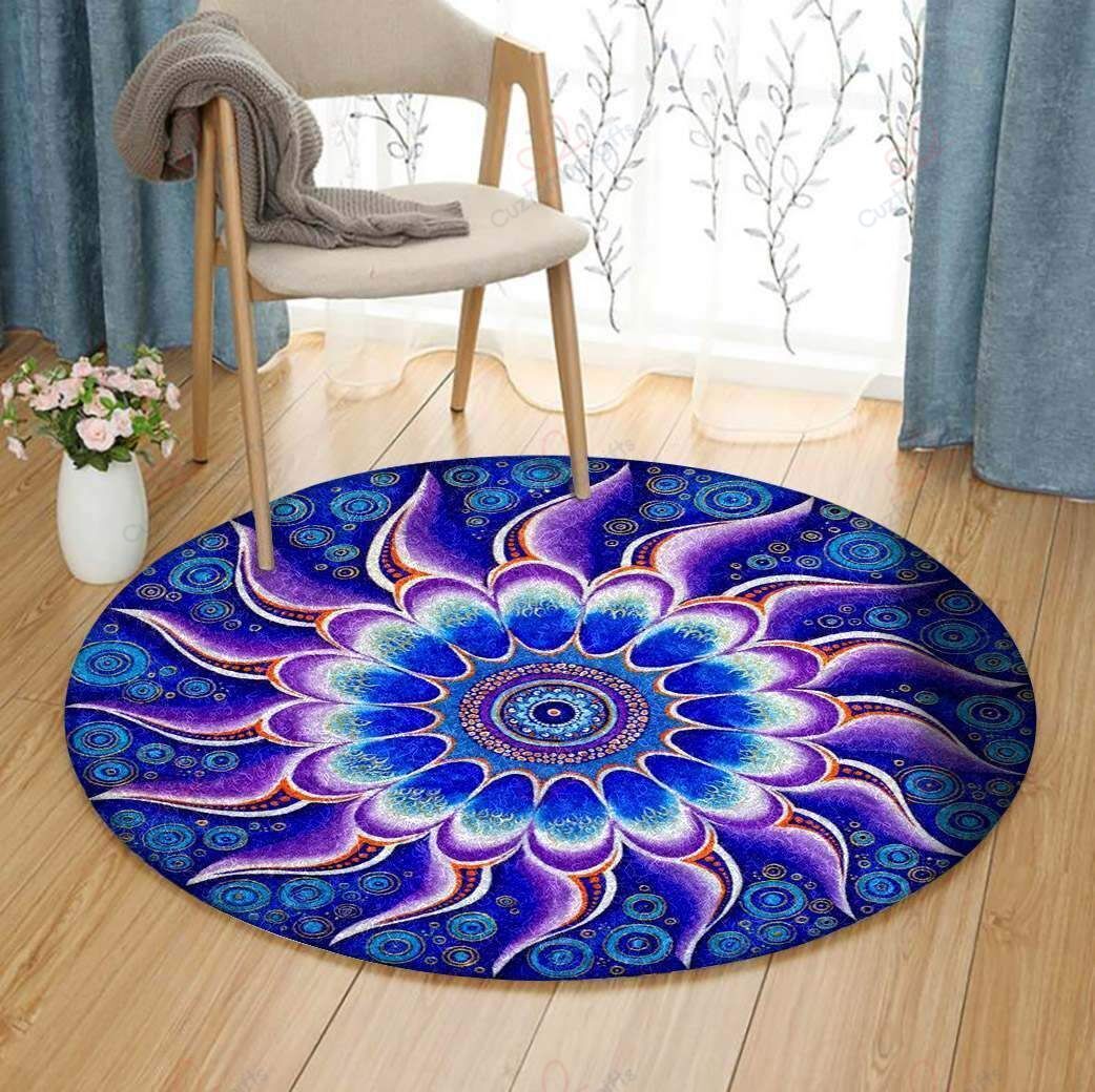 Purple Mandala Round Carpet Floor Rug Living Room Bedroom Decor Round Area Rug Carpet Purple Mandala Round Carpet Floor Rug Living Room Bedroom Decor Round Area Rug Carpet