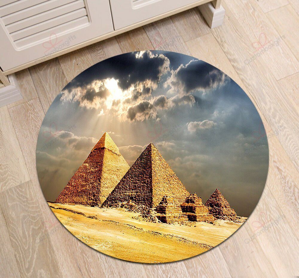 Pyramid Round Carpet Floor Rug Living Room Bedroom Decor Round Area Rug Carpet Pyramid Round Carpet Floor Rug Living Room Bedroom Decor Round Area Rug Carpet
