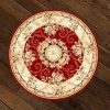 Red Flowers Round Carpet Floor Rug Living Room Bedroom Decor Round Area Rug Carpet