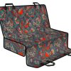 Retro Vintage Bohemian Floral Print Pet Car Back Seat Cover - bf1886604892