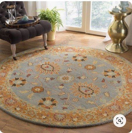 Safavieh Heritage Tenzin Traditional Round Carpet Floor Rug Living Room Bedroom Decor Round Area Rug Carpet