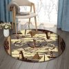 Sailing Round Carpet Floor Rug Living Room Bedroom Decor Round Area Rug Carpet