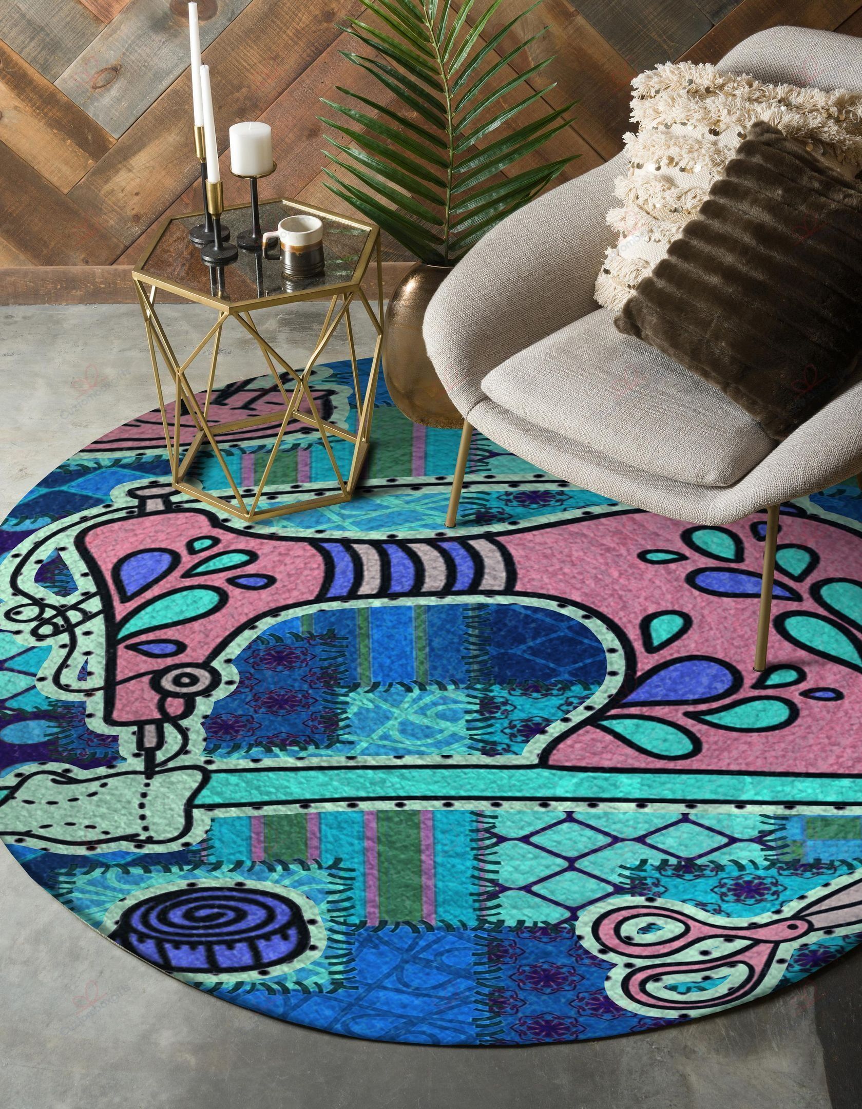 Sewing Love Round Carpet Floor Rug Living Room Bedroom Decor Round Area Rug Carpet Sewing Love Round Carpet Floor Rug Living Room Bedroom Decor Round Area Rug Carpet