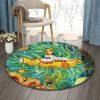 Submarine Under The Sea Round Carpet Floor Rug Living Room Bedroom Decor Round Area Rug Carpet