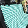 Teal And White Chevron Pattern Car Back Seat Cover Dog Car Seat Covers - e3bee647377f