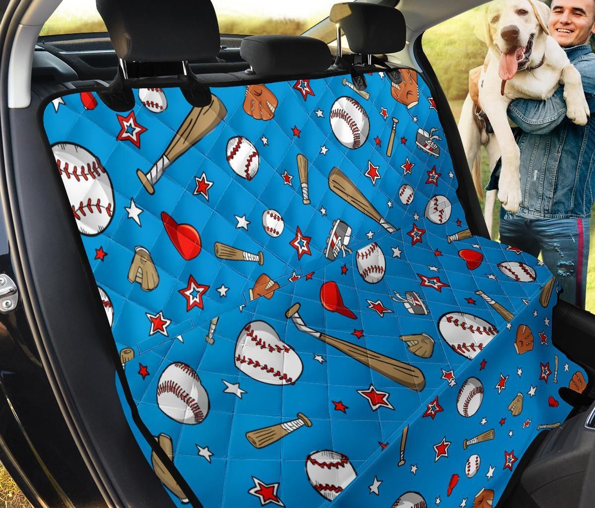 Teal Cartoon Baseball Car Back Seat Cover Dog Car Seat Covers - 6d45286fa992 Teal Cartoon Baseball Car Back Seat Cover Dog Car Seat Covers - 6d45286fa992