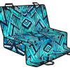 Turquoise Ethnic Aztec Trippy Print Pet Car Back Seat Cover - d07f490ac761