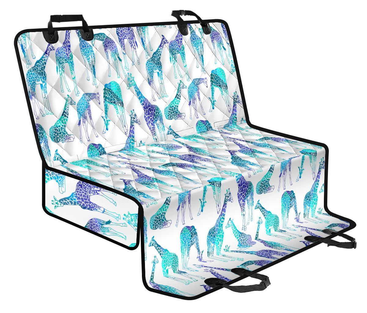 Turquoise Giraffe Pattern Print Pet Car Back Seat Cover - 552debdc8c05 Turquoise Giraffe Pattern Print Pet Car Back Seat Cover - 552debdc8c05