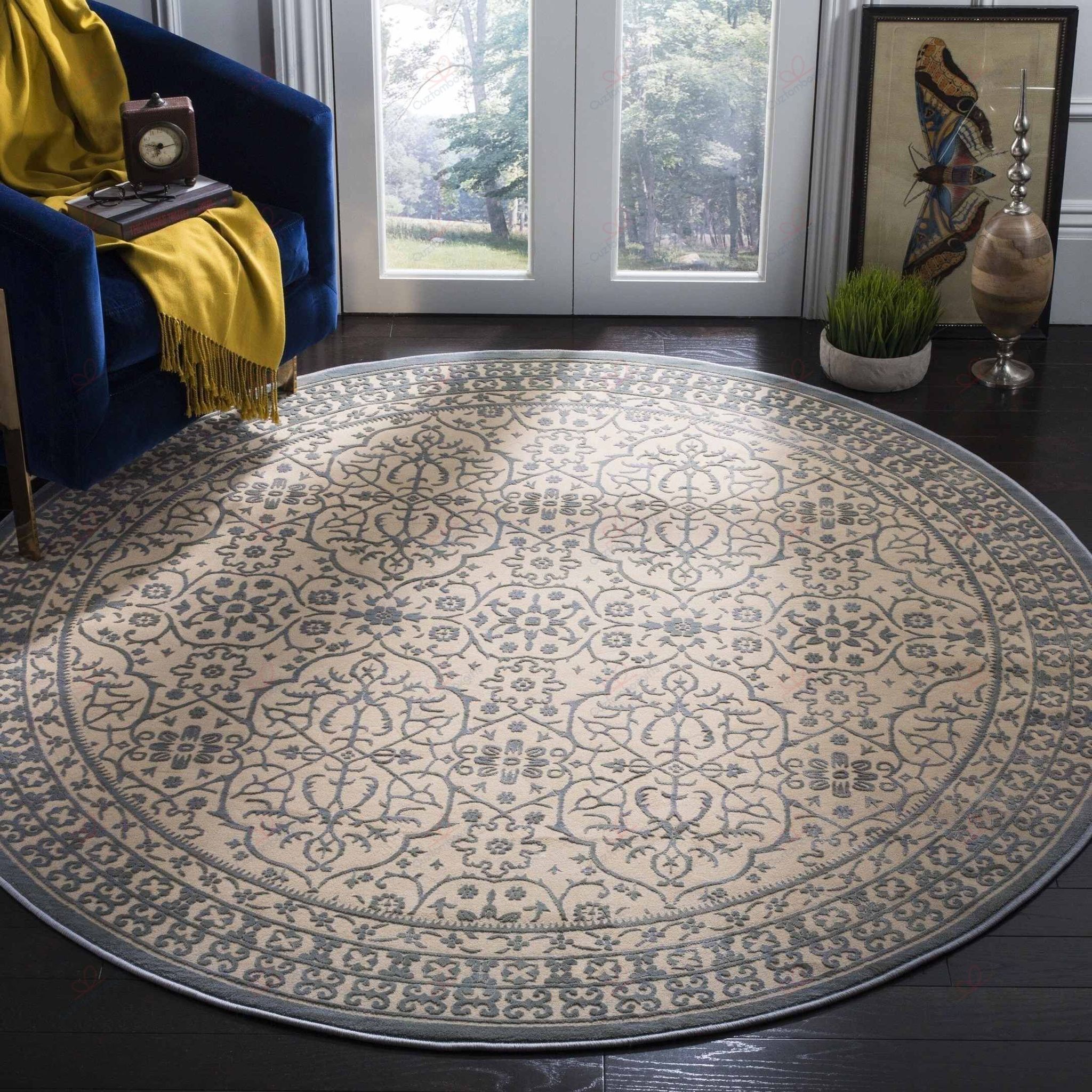 Vintage Boho Round Carpet Floor Rug Living Room Bedroom Decor Round Area Rug Carpet Vintage Boho Round Carpet Floor Rug Living Room Bedroom Decor Round Area Rug Carpet