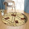 Vintage Camera Film Round Carpet Floor Rug Living Room Bedroom Decor Round Area Rug Carpet