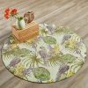 Vintage Parrots Round Carpet Floor Rug Living Room Bedroom Decor Round Area Rug Carpet