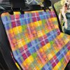 Vivid Color Rainbow Plaid Car Back Seat Cover Dog Car Seat Covers - 603867000000