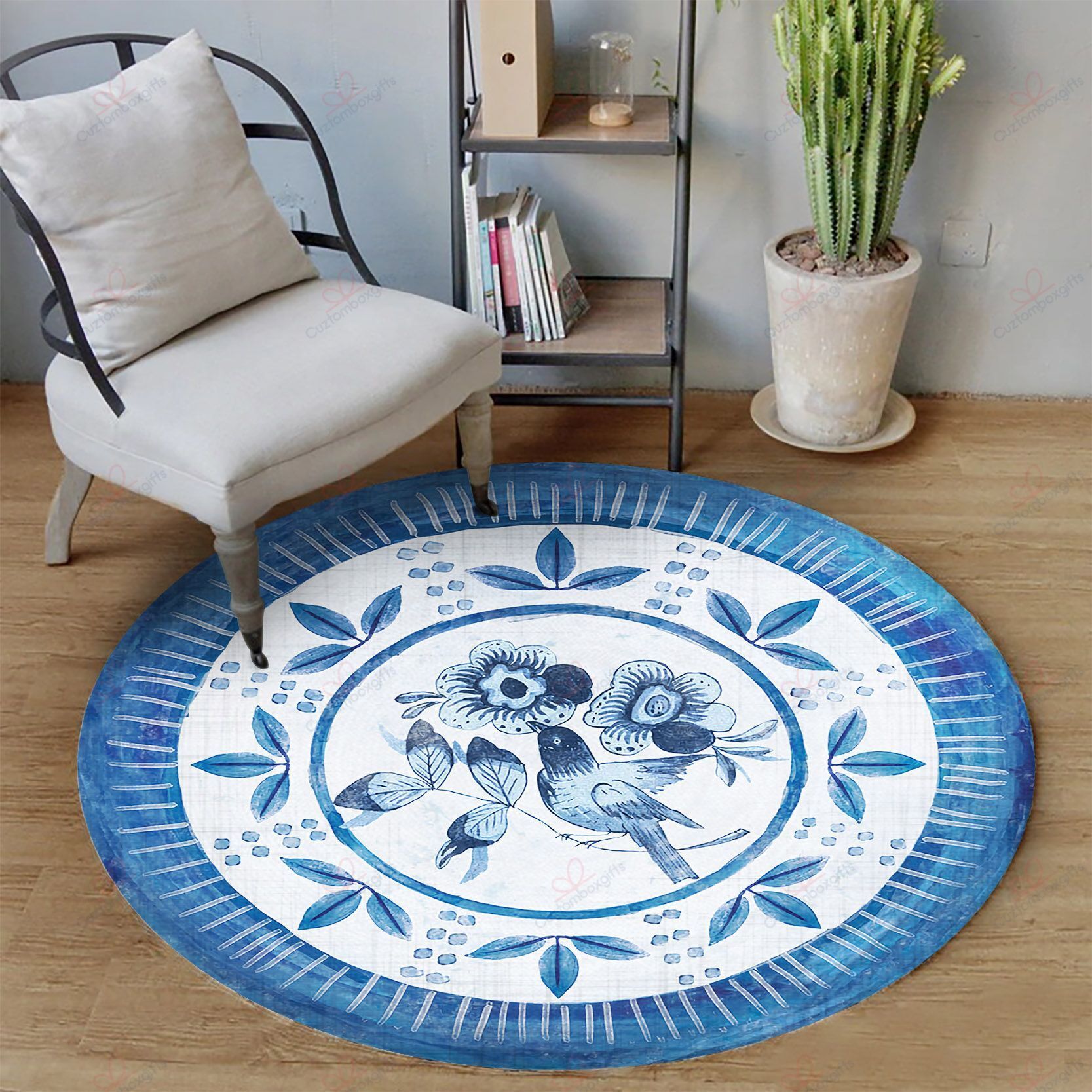Watercolor Blue Bird With Flower Round Carpet Floor Rug Living Room Bedroom Decor Round Area Rug Carpet Watercolor Blue Bird With Flower Round Carpet Floor Rug Living Room Bedroom Decor Round Area Rug Carpet
