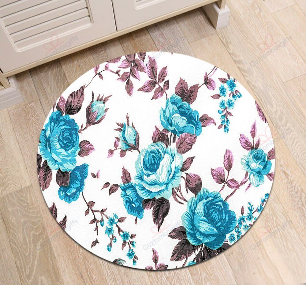Watercolor Floral Round Carpet Floor Rug Living Room Bedroom Decor Round Area Rug Carpet Watercolor Floral Round Carpet Floor Rug Living Room Bedroom Decor Round Area Rug Carpet