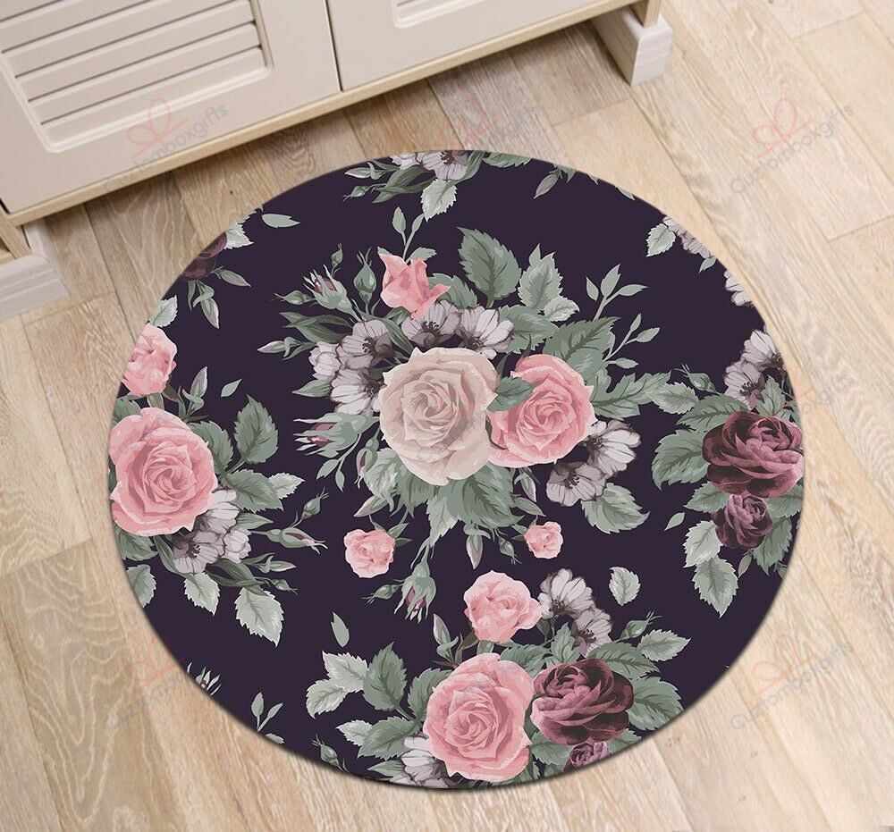 Watercolor Floral Peony Round Carpet Floor Rug Living Room Bedroom Decor Round Area Rug Carpet Watercolor Floral Peony Round Carpet Floor Rug Living Room Bedroom Decor Round Area Rug Carpet