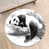 Watercolor Panda Round Carpet Floor Rug Living Room Bedroom Decor Round Area Rug Carpet