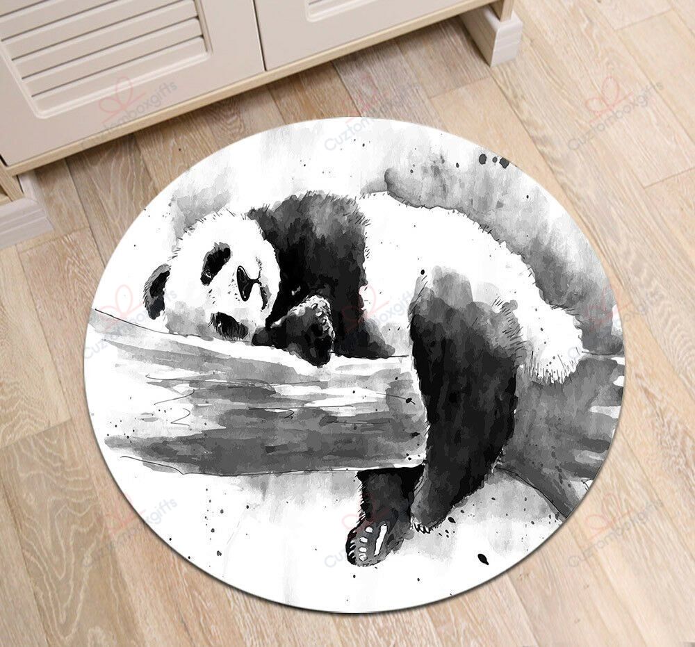 Watercolor Panda Round Carpet Floor Rug Living Room Bedroom Decor Round Area Rug Carpet Watercolor Panda Round Carpet Floor Rug Living Room Bedroom Decor Round Area Rug Carpet