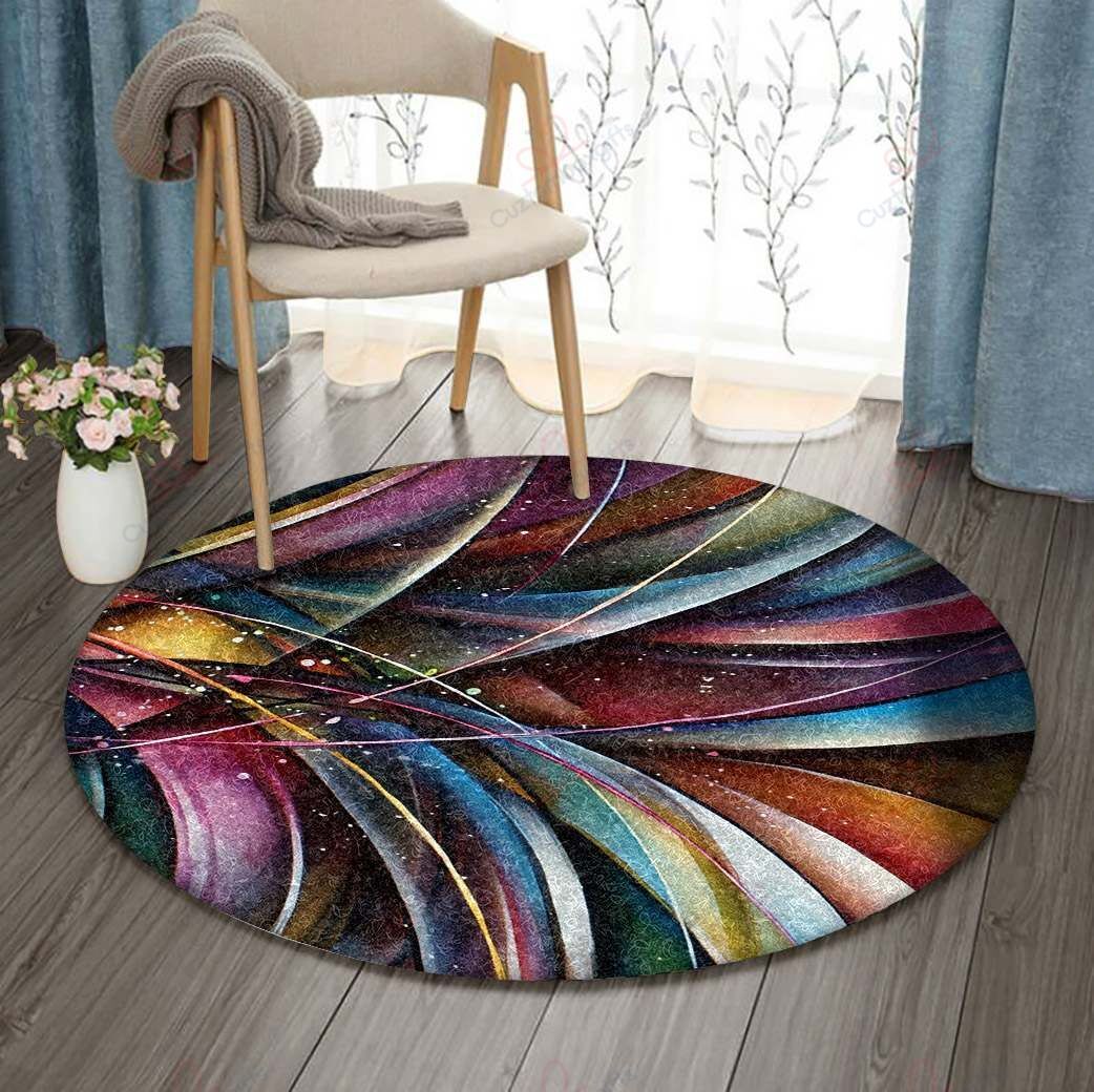 Wave Of Color Round Carpet Floor Rug Living Room Bedroom Decor Round Area Rug Carpet Wave Of Color Round Carpet Floor Rug Living Room Bedroom Decor Round Area Rug Carpet