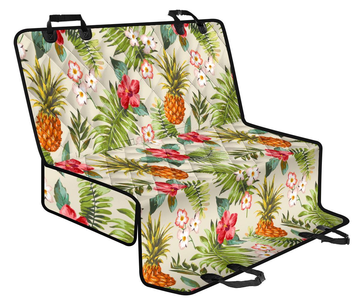 White Aloha Pineapple Pattern Print Pet Car Back Seat Cover - d1b35c006b3c White Aloha Pineapple Pattern Print Pet Car Back Seat Cover - d1b35c006b3c