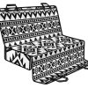 White And Black Aztec Pattern Print Pet Car Back Seat Cover - 21d044fa7234