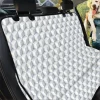 White Geometric Cube Shape Pattern Car Back Seat Cover Dog Car Seat Covers - cf6605e94e75
