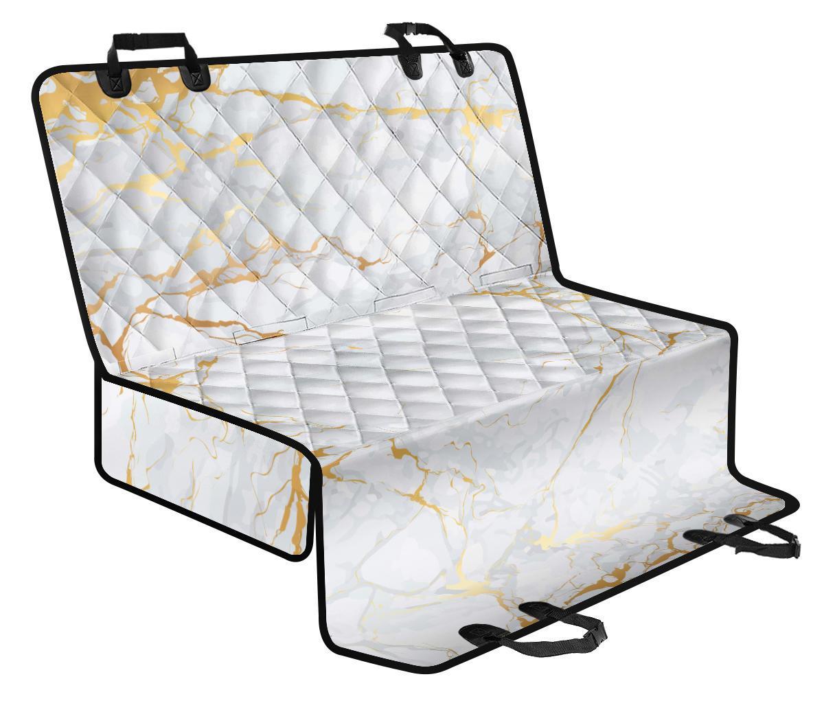 White Gold Scratch Marble Print Pet Car Back Seat Cover - cd17f81e58df White Gold Scratch Marble Print Pet Car Back Seat Cover - cd17f81e58df