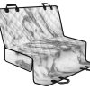 White Gray Marble Print Pet Car Back Seat Cover - 4763aabcd6a0