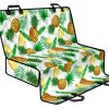 White Watercolor Pineapple Pattern Print Pet Car Back Seat Cover - ed636de61004