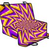Yellow Big Bang Moving Optical Illusion Pet Car Back Seat Cover - 09cf3ffe3734