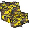 Yellow Brown And Black Camouflage Print Pet Car Back Seat Cover - d9fe2cfb8390