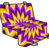 Yellow Flower Moving Optical Illusion Pet Car Back Seat Cover - 703ed7f59ca8