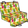 Yellow Striped Pineapple Pattern Print Pet Car Back Seat Cover - e9a0fd2bcc4d