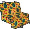 Yellow Watermelon Pieces Pattern Print Pet Car Back Seat Cover - 2b5cdcae927e