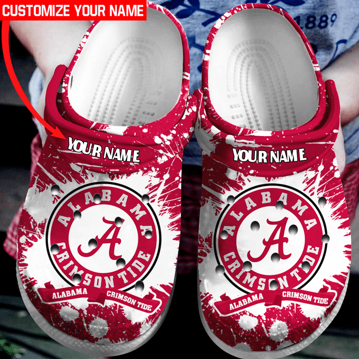 Alabama Football Crocs Crocband Clog Comfortable For Mens Womens Classic Clog Water Shoes Alabama Football Crocs Crocband Clog Comfortable For Mens Womens Classic Clog Water Shoes