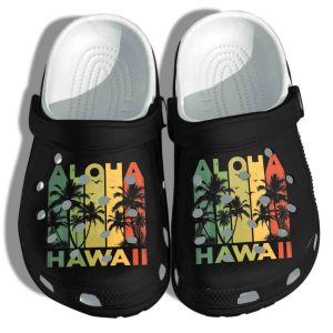 Aloha Hawaii Shoes – Coconut Tree Crocs Clog Clog Birthday Gift For Man Woman