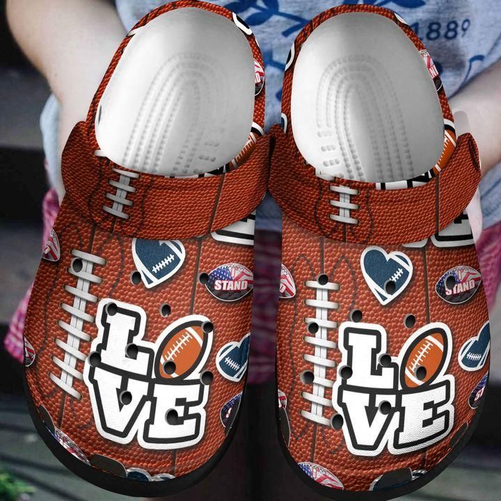 American Football Love Crocs Clog Clog Shoes American Football Love Crocs Clog Clog Shoes