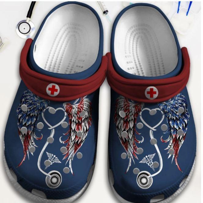 Angle Nurse Usa Crocs Clog Shoes Gifts 4Th Of July – Nurse Life Clog Independence Gift For Woman Man Angle Nurse Usa Crocs Clog Shoes Gifts 4Th Of July – Nurse Life Clog Independence Gift For Woman Man