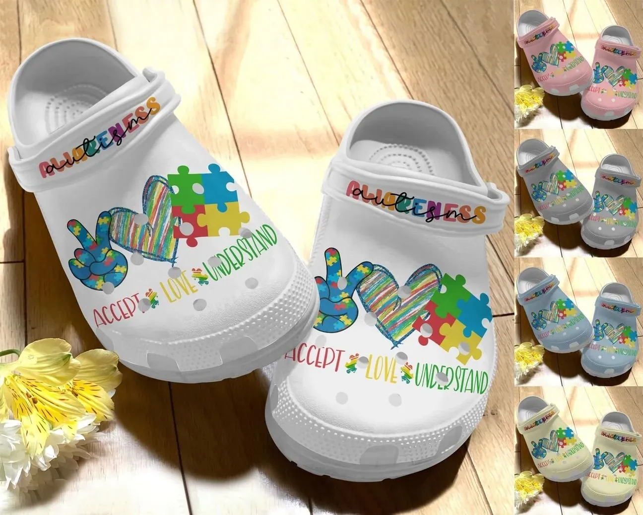 Autism Personalize Clog Custom Crocs Fashionstyle Comfortable For Women Men Kid Print 3D Accept Love Understand Autism Personalize Clog Custom Crocs Fashionstyle Comfortable For Women Men Kid Print 3D Accept Love Understand