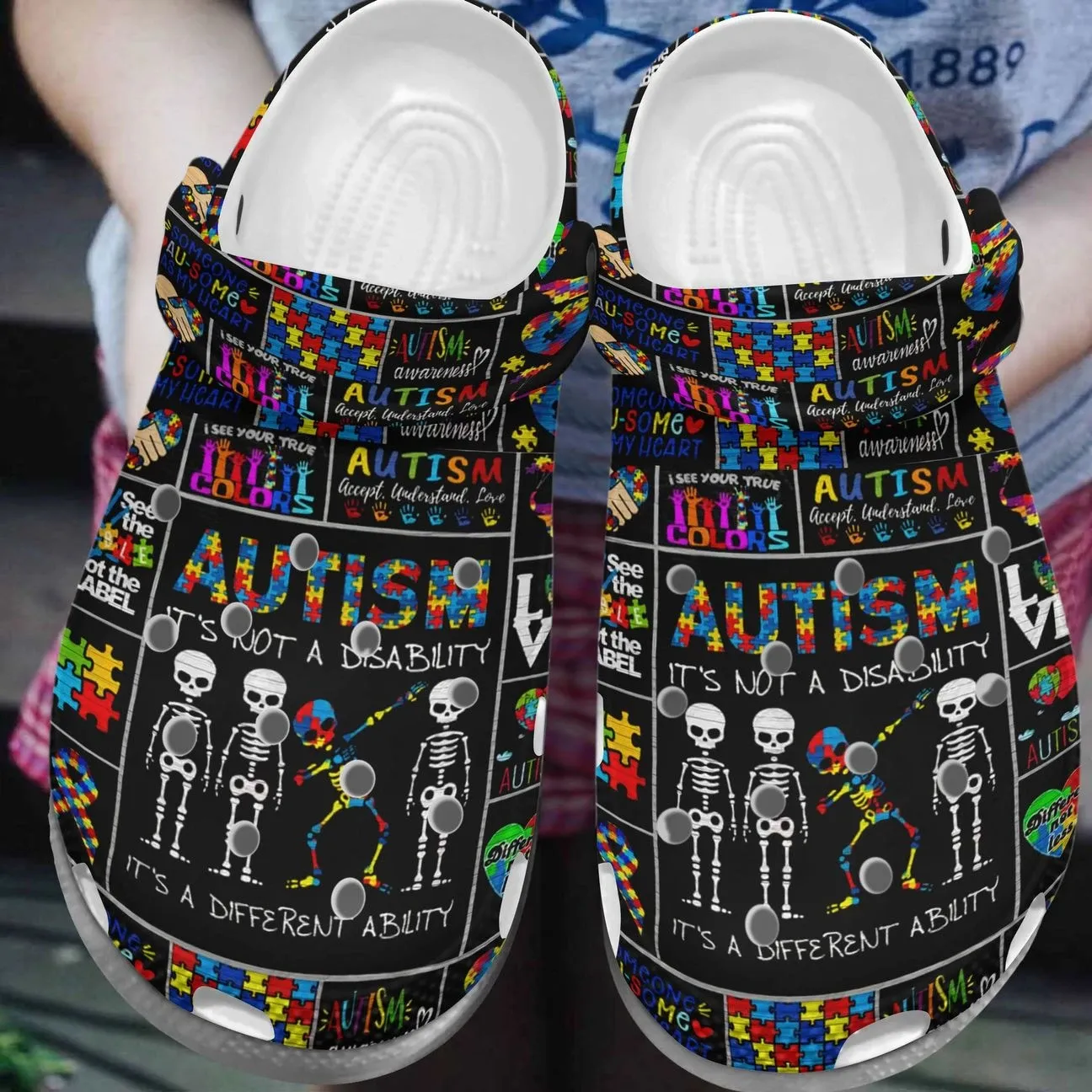 Autism Personalized Clog Custom Crocs Comfortablefashion Style Comfortable For Women Men Kid Print 3D It Is A Different Ability Autism Personalized Clog Custom Crocs Comfortablefashion Style Comfortable For Women Men Kid Print 3D It Is A Different Ability
