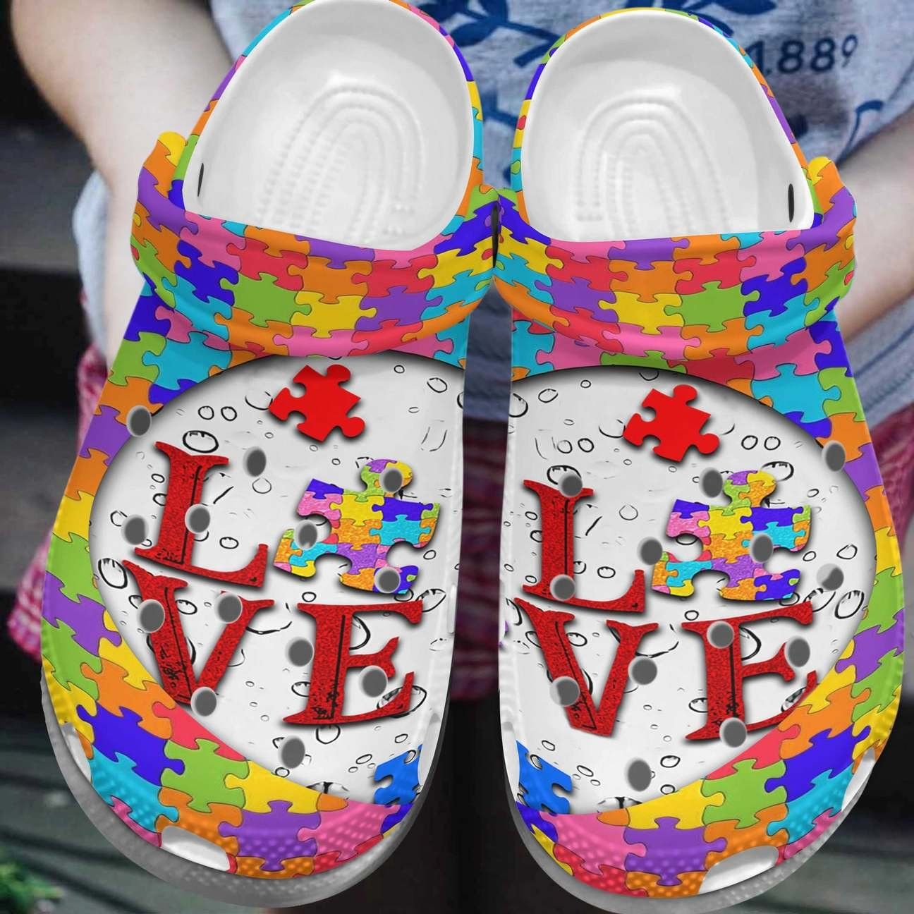 Autism Personalized Clog Custom Crocs Comfortablefashion Style Comfortable For Women Men Kid Print 3D Love Ver 2 Autism Personalized Clog Custom Crocs Comfortablefashion Style Comfortable For Women Men Kid Print 3D Love Ver 2