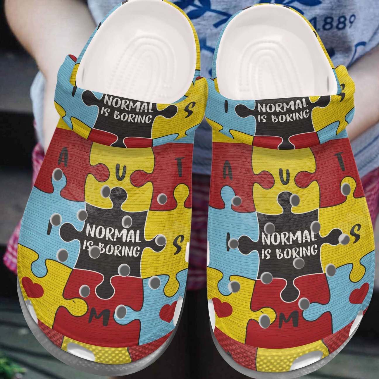 Autism Personalized Clog Custom Crocs Comfortablefashion Style Comfortable For Women Men Kid Print 3D Normal Is Boring Autism Personalized Clog Custom Crocs Comfortablefashion Style Comfortable For Women Men Kid Print 3D Normal Is Boring