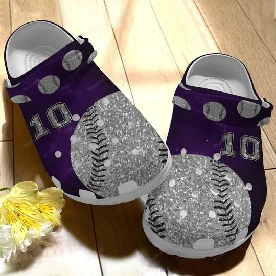 Baseball Is Life Purple Personalize Clog Custom Crocs Clog Number On Sandal Fashion Style Comfortable For Women Men Kid Baseball Is Life Purple Personalize Clog Custom Crocs Clog Number On Sandal Fashion Style Comfortable For Women Men Kid