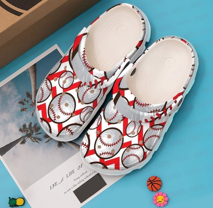 Baseball Pattern Sku 123 Crocs Clog Clog Shoes Baseball Pattern Sku 123 Crocs Clog Clog Shoes